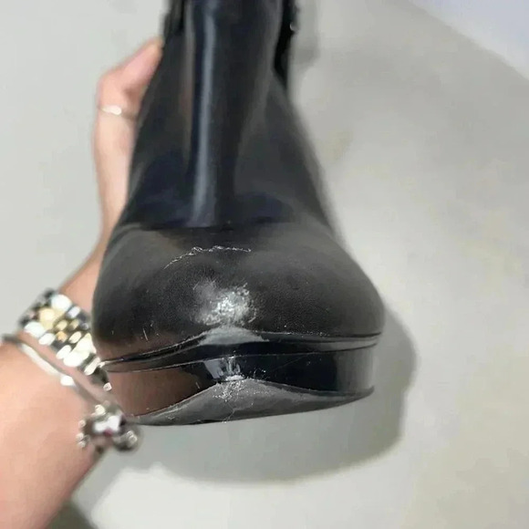 Marciano by Guess SZ 10 Women Black Platform Booties with Buckle - Picture 5 of 13